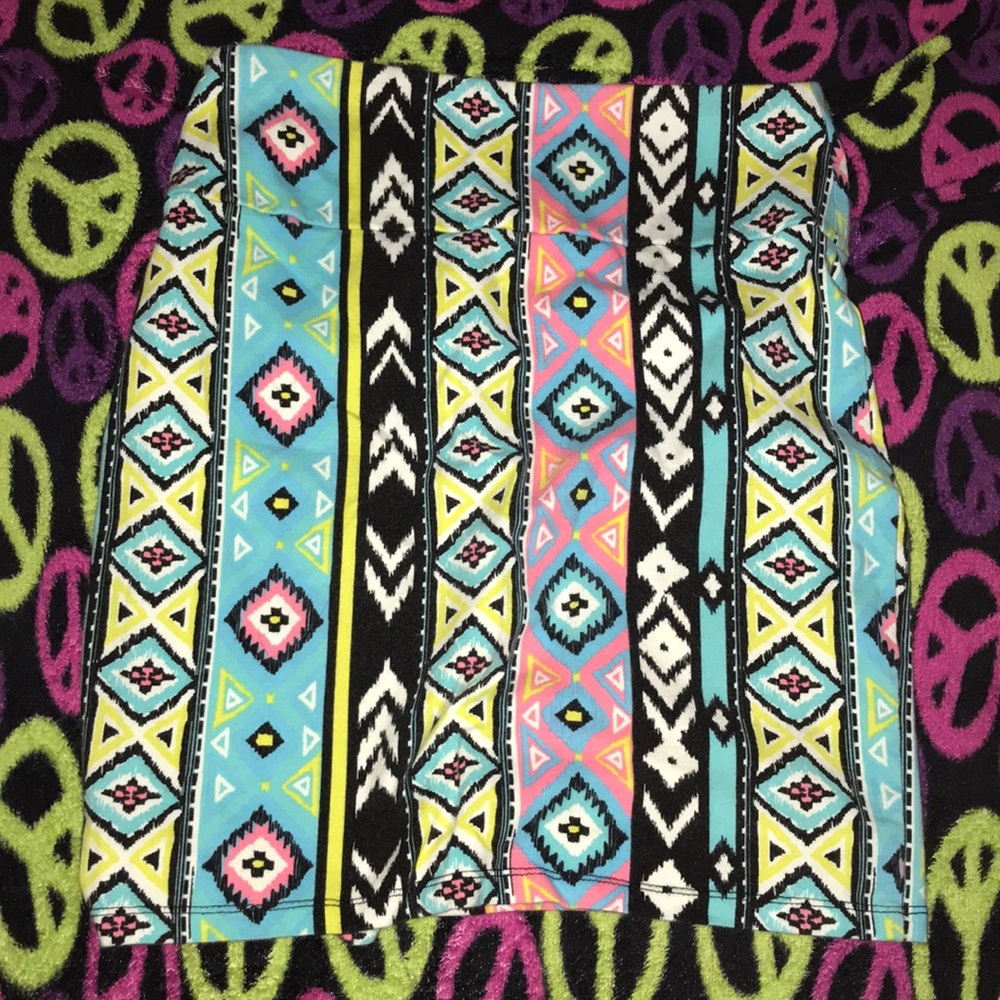 Multi color midi skirt